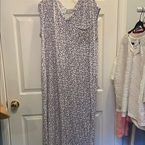 Lavendar/white Leopard Print Sleeveless Dress